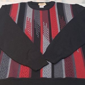 Montechiaro Men’s Print Knit Sweater XL Italy